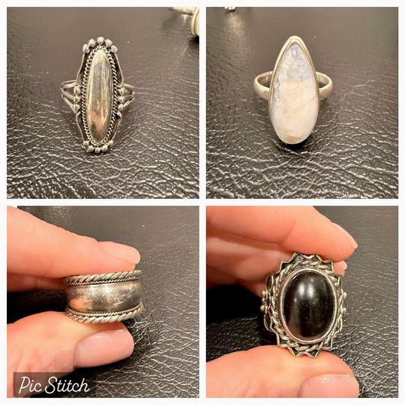 Sterling silver ring bundle - Picture 1 of 7